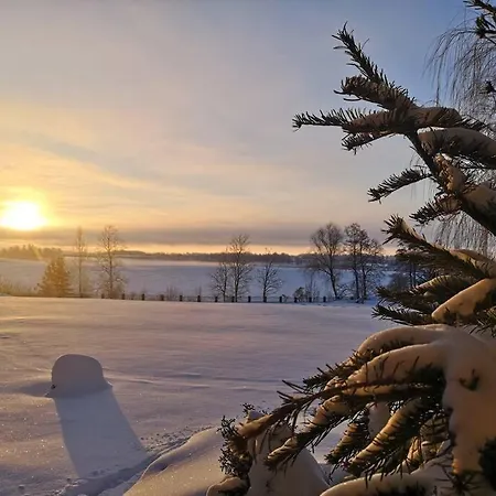 Wodna Ostoja Z Kominkiem Nad Jeziorem Selment *