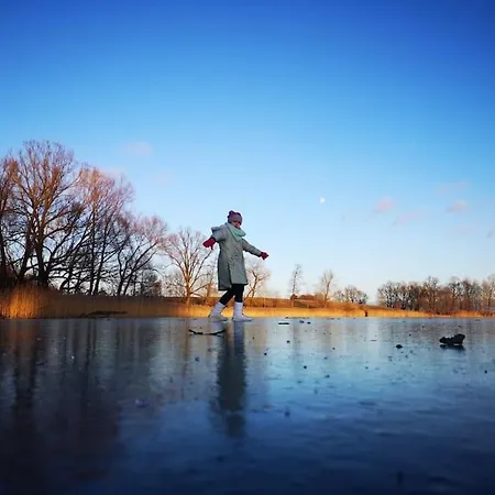 アパート Wodna Ostoja Z Kominkiem Nad Jeziorem Selment